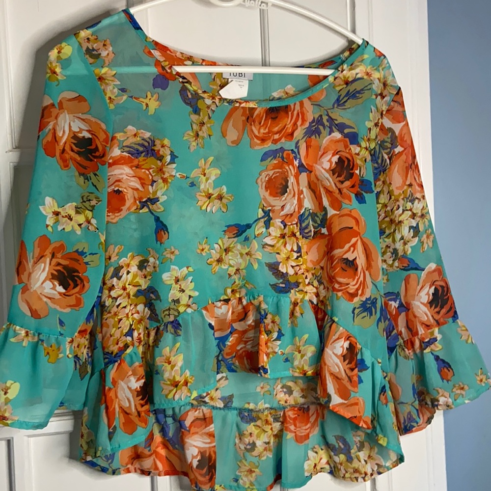 Tobi Floral Top sz L